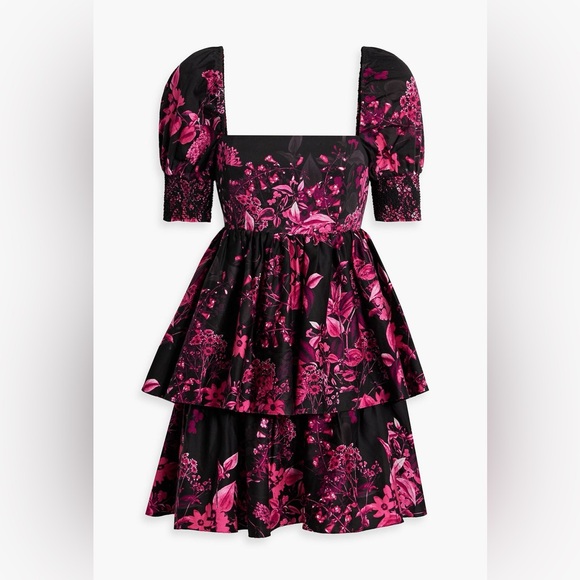 Alice + Olivia Dresses & Skirts - Alice + Olivia Emmalou floral-print cotton-blend faille mini dress